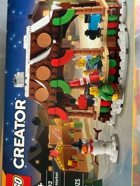 Lego Creator Brown Holiday Market Stall with Red and Green Accents